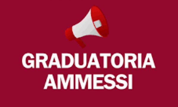 Pubblicata la graduatoria degli ammessi a.a. 23-24